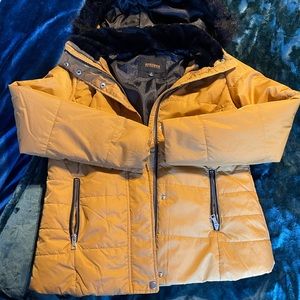 Faux fur puffer jacket